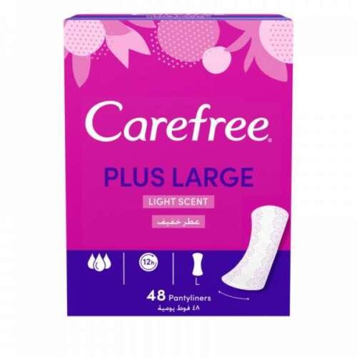 Carefree Pantyliners Plus Large - 48 Pieces