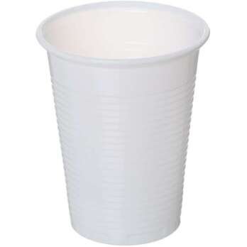 White Plastic Cups Medium 100 Pcs