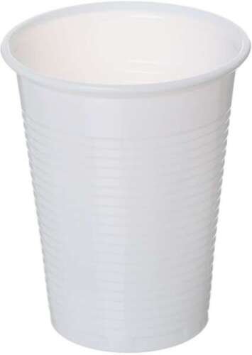 101003 White Plastic Cups Medium 100 Pcs