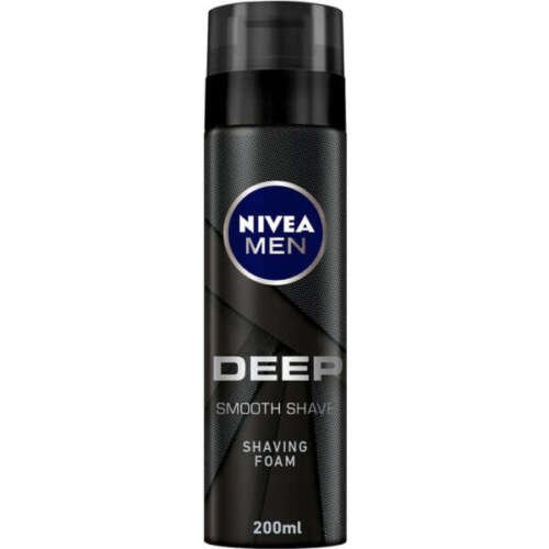 Nivea men Shaving Foam deep Smooth Black Carbon - 200ml