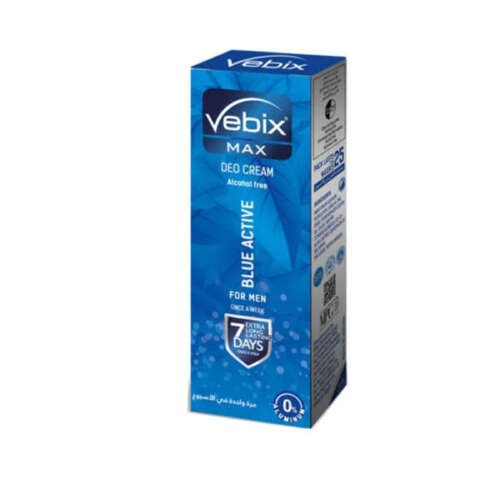 Vebix Blue Active Deodorant Cream - 10 gm