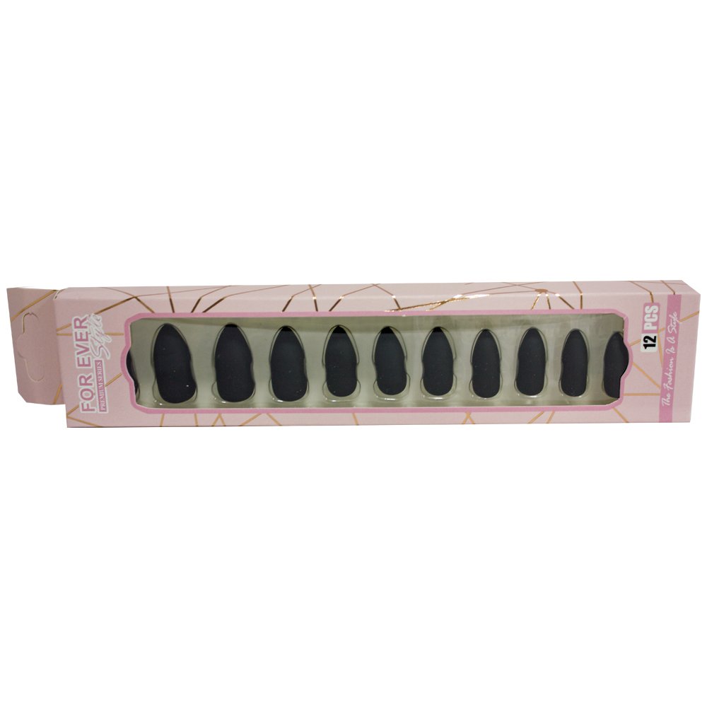 Artificial nails for adults - black