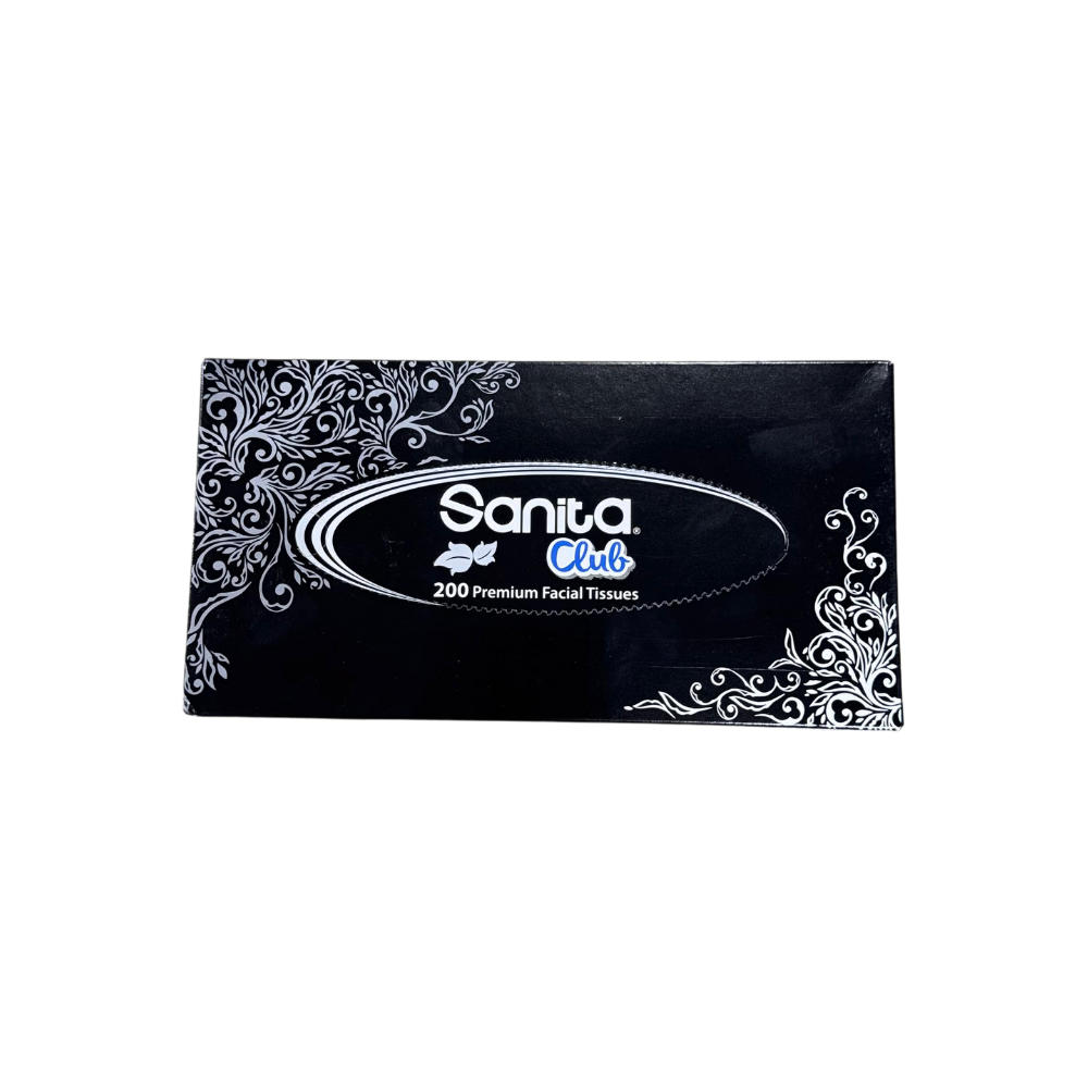 Sanita Soft Facial Tissues Black - 200 Tissues