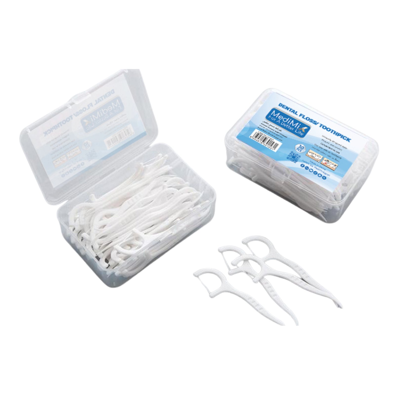 1000107 MediMix Dental Floss/ Toothpick- 30 pieces