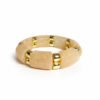 Wide Elastic Acrylic Resin Bracelet - beige
