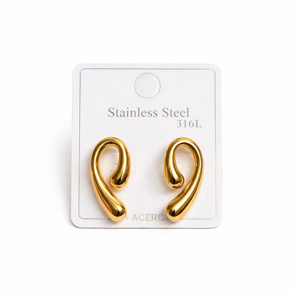 Stainless steel earring - half heart