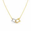 Stainless steel chain with Tiffany-style stones silver and gold