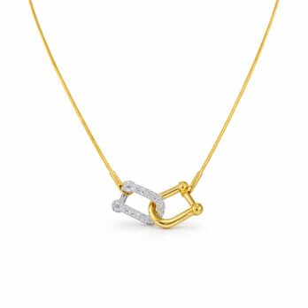 سلسلة استانلس ستيل فصوص تيفاني فضي*ذهبي