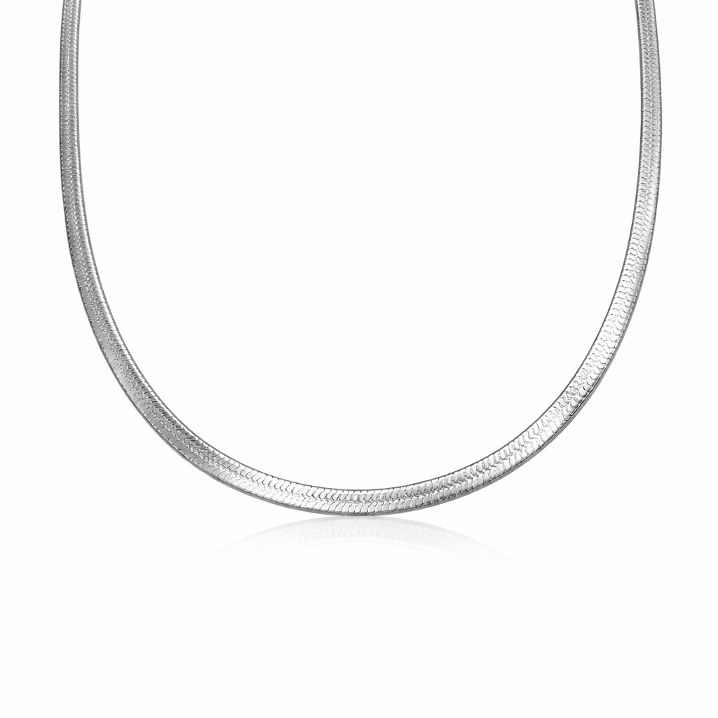 Stainless steel snake back chain - silver