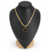Stainless Steel Snake Back Heart Necklace - Black