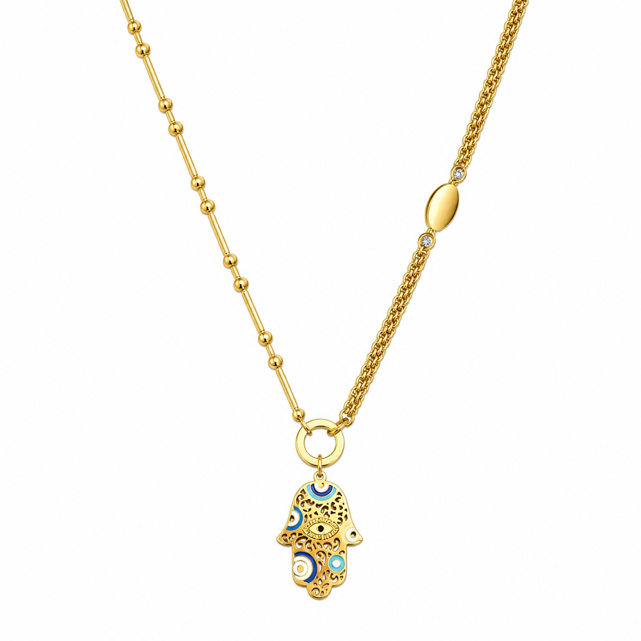 Stainless Steel Hand Pendant Necklace