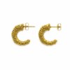 Earring half-circle stainless steel hoop