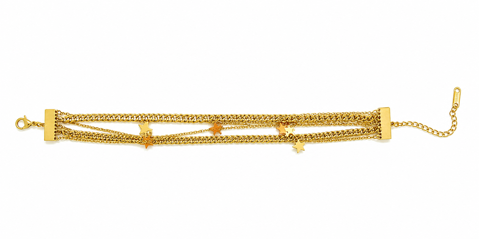 Stainless steel bracelet - Star Layers