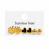 Pack of stainless steel earrings in various shapes – 7